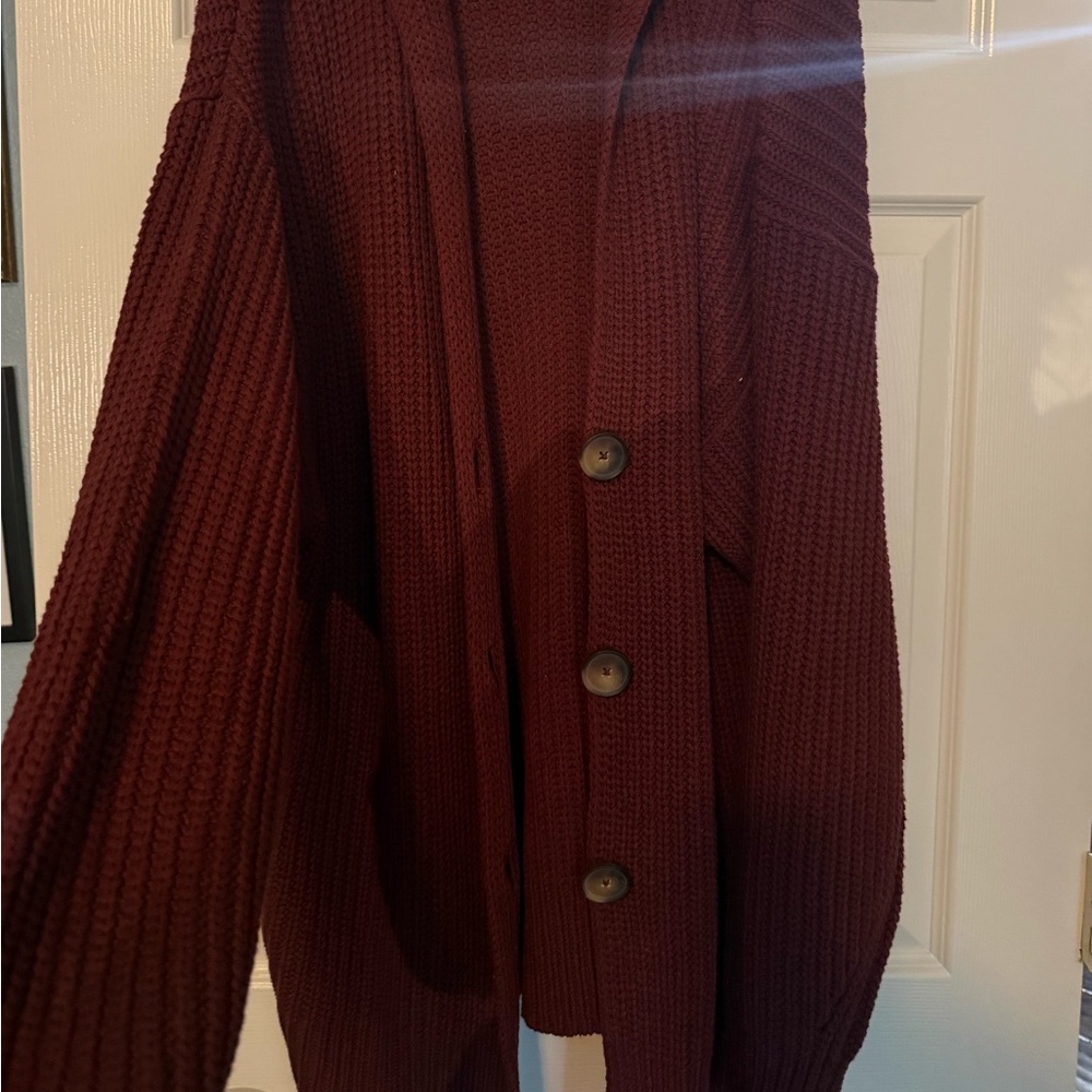 Free People Swim Too Deep Cardigan size XL New with Tags Cinnamon Brown - Picture 7 of 14
